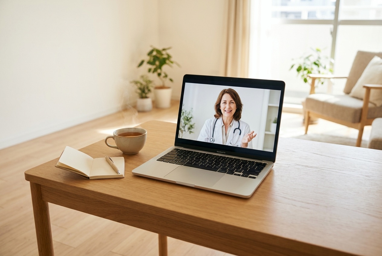 Videosprechstunde, Konsultation von zu Hause
